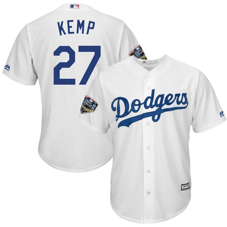Хаки Мужчины Джерси#8 Manny 27 Matt Kemp 74 Jansen 13 Max Muncy 66 Yasiel Puig World - Цвет: Хаки