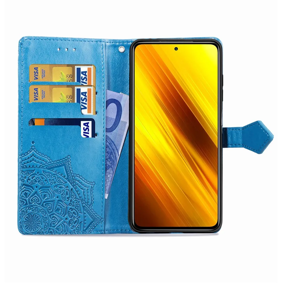 Poco X3 Flip Wallet PU Leather Case For Xiaomi Poco X3 NFC Case For Xiaomi Poco X3 NFC Cover High Quality Card Slot Phone Case xiaomi leather case design