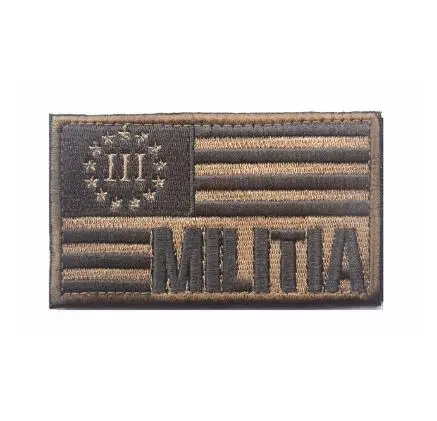 Сувениры вышитые патч американский флаг нашивка militia 3D тактические заплатки ткань США нагрудный знак крючок и петля - Цвет: 4
