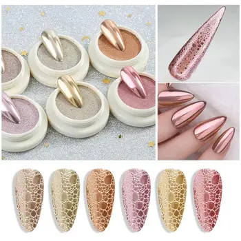 

1 Box Solid Mirror Nail Glitter Powder Solid Mirror Nail Art Pigment Powder Nail Glitter Rose Gold Shining Chrome Decoration