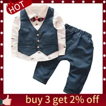 SAGACE комплекты для детей одежда для малышей Детская одежда для джентльменов летние комплекты для маленьких мальчиков Комплекты из топа, жилета и штанов, Jly3