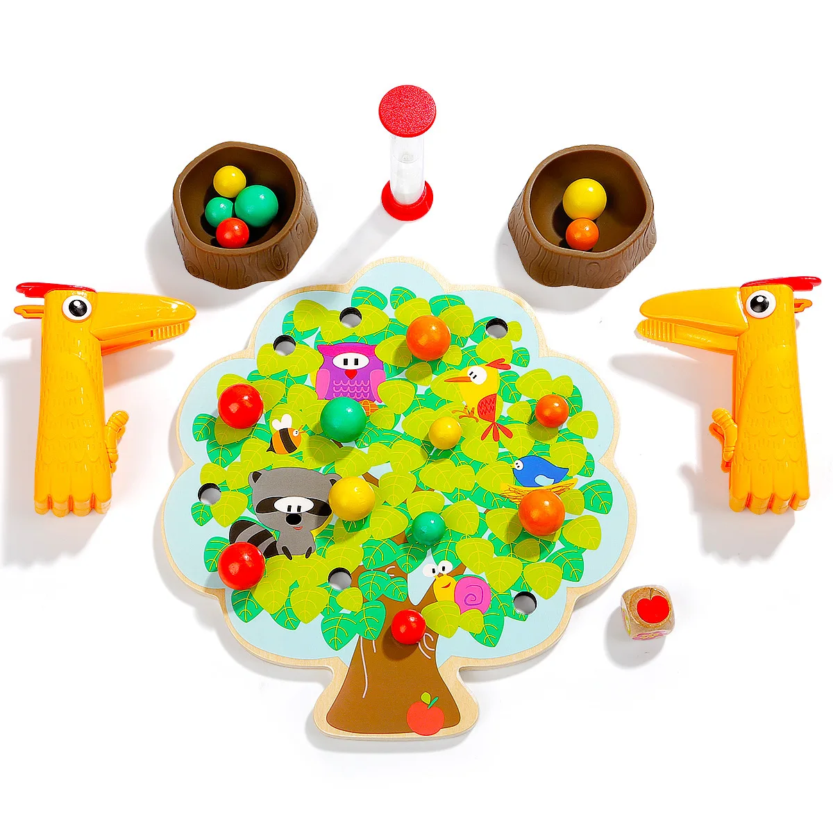  Children's baby bird eating fruit clip beads children's board game puzzle game small toy parent-chi