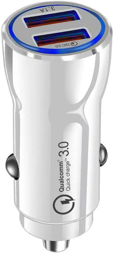 30 Вт/3.1A выход двойной Переходник USB для зарядки в машине Quick Charge 3,0 для iPhone Xs/XS Max/XR/X/8/7/6/Plus зарядное устройство для автомобиля