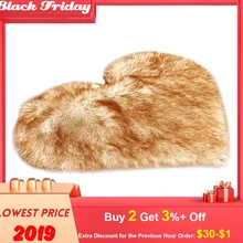 Ковер Шерсть простой в форме сердца имитация овчины ковры искусственный мех Нескользящие спальня мохнатый ковер коврики одеяла Alfombra