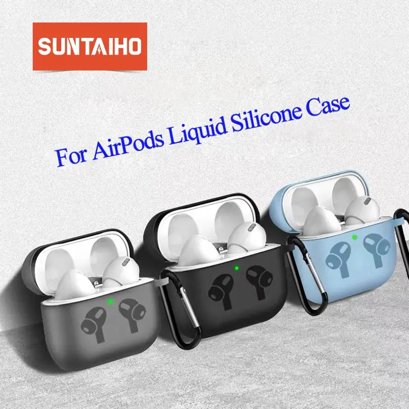 ТПУ силиконовый чехол для наушников с Bluetooth AirPods Pro цветной защитный Apple Air pods |
