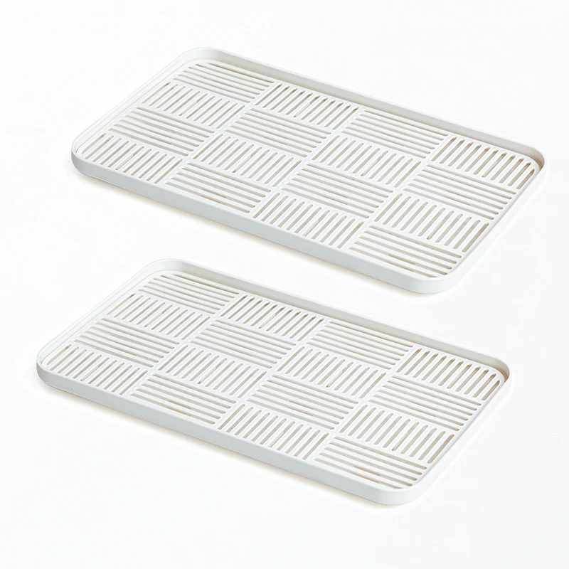 White L 2PCS BNBS кухонная сушилка для посуды, подставка для чашки, органайзер для кухни, принадлежности для хранения, принадлежности для слива, сервировка, хранение столовых приборов, чашки, поднос - Цвет: White L 2PCS