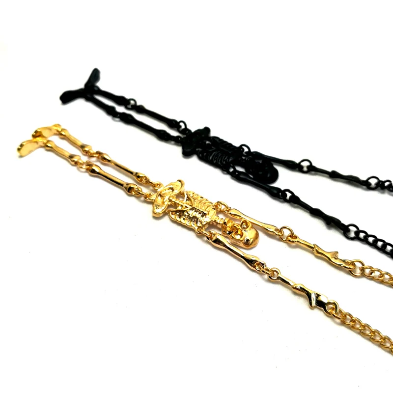 Fashion Punk Pendant Chain Necklace For Women & Men Male Rock Gothic Skull & Skeleton Punk Halloween Party Gift Jewelry