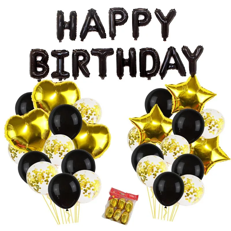 Фольгированные буквы С Днем Рождения воздушный шар 32 дюйма цифры шары для DIY