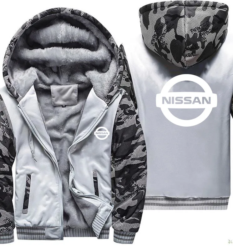 809 Толстовки для мужчин, Nissan, автомобильный логотип, куртка с принтом, мужские толстовки, повседневный Зимний толстый теплый флис, хлопковая одежда реглан на молнии, мужские спортивные костюмы - Цвет: 809
