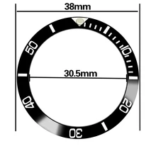 Запасные части для часов, 38 мм черный керамический ободок подходит для 40 мм Sub автоматические часы