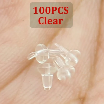 100PCS Clear 100 шт. карп рыболовные принадлежности крюк останавливается снасти для ловли Карпов хвостовиком бусины раздвижные крюковые пробки резиновые шарики для ловли карпа установка для волос останавливает инструмент - Цвет: 100PCS Clear