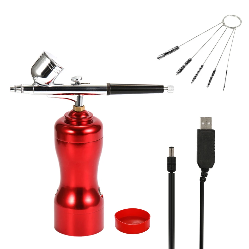

Portable Airbrush Set Small Spray Pump Pen Air Compressor Kit Oxygen Inject Machine Skin Moisturizating Wrinkles Removing Tool