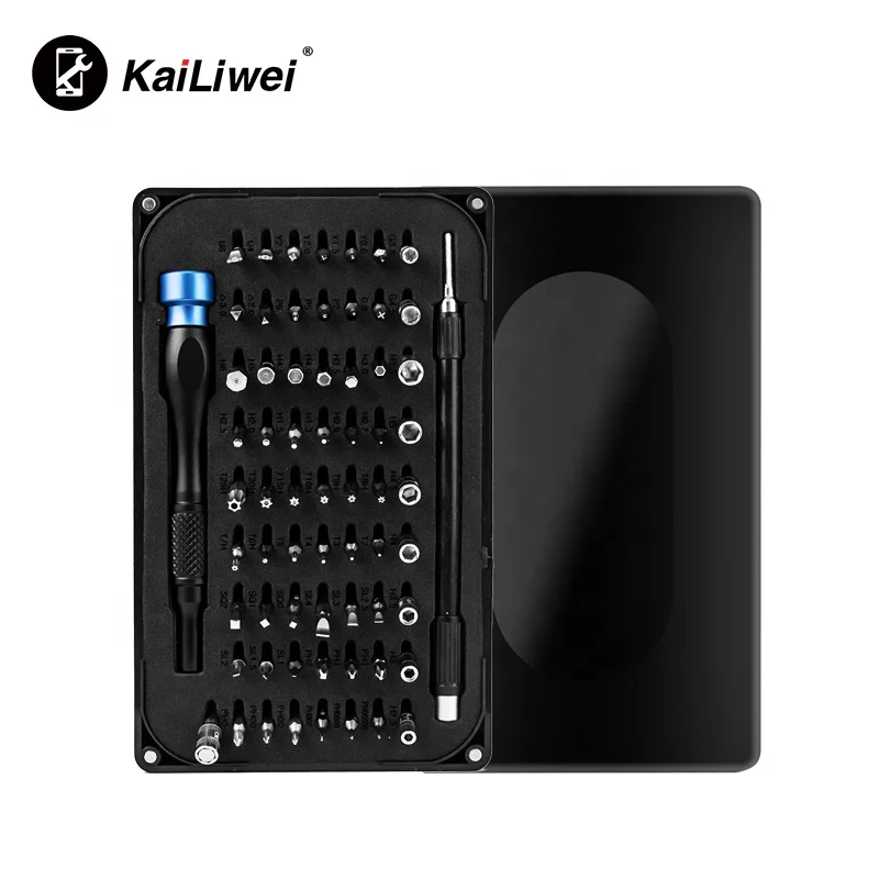 

Kailiwei 66 In 1 Precision Magnetic Screwdriver Alloy Steel Bit Kit Multi-function Mobile Phone Electronics Repair Tools Set