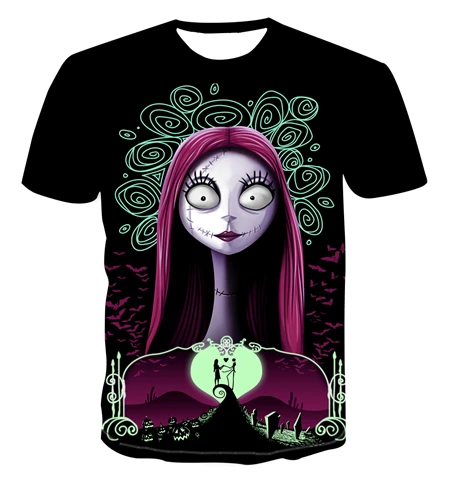 AE706 New Arrival Horror Movie Child of Play Character Chucky 3D printed men's T-shirt summer casual shirt Casual clown T-shirt - Цвет: AE706