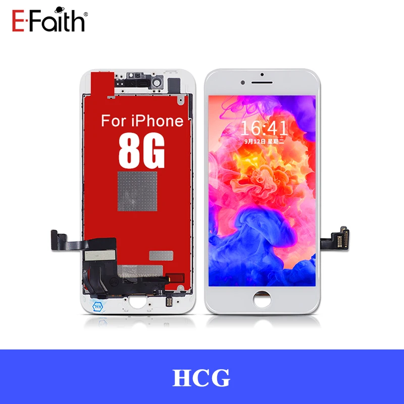 10 шт./лот EFaith HCG высокая насыщенность цвета для iPhone 7G 7P 7Plus 8G 8 Plus ЖК-дисплей с 3D сенсорным экраном DHL - Цвет: HCG 8G White