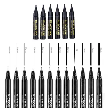 

Black Micron Pen Hook Liner Neelde Sketch Markers Drawing Waterproof Painting 005 01 02 03 04 05 08 1.0 2.0 3.0 Brush Art