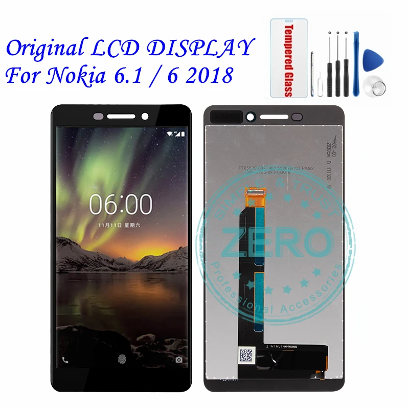 Оригинальный ЖК-дисплей для Nokia 6 1/Nokia 2018 сенсорная панель Nokia6.1 ЖК-дигитайзер