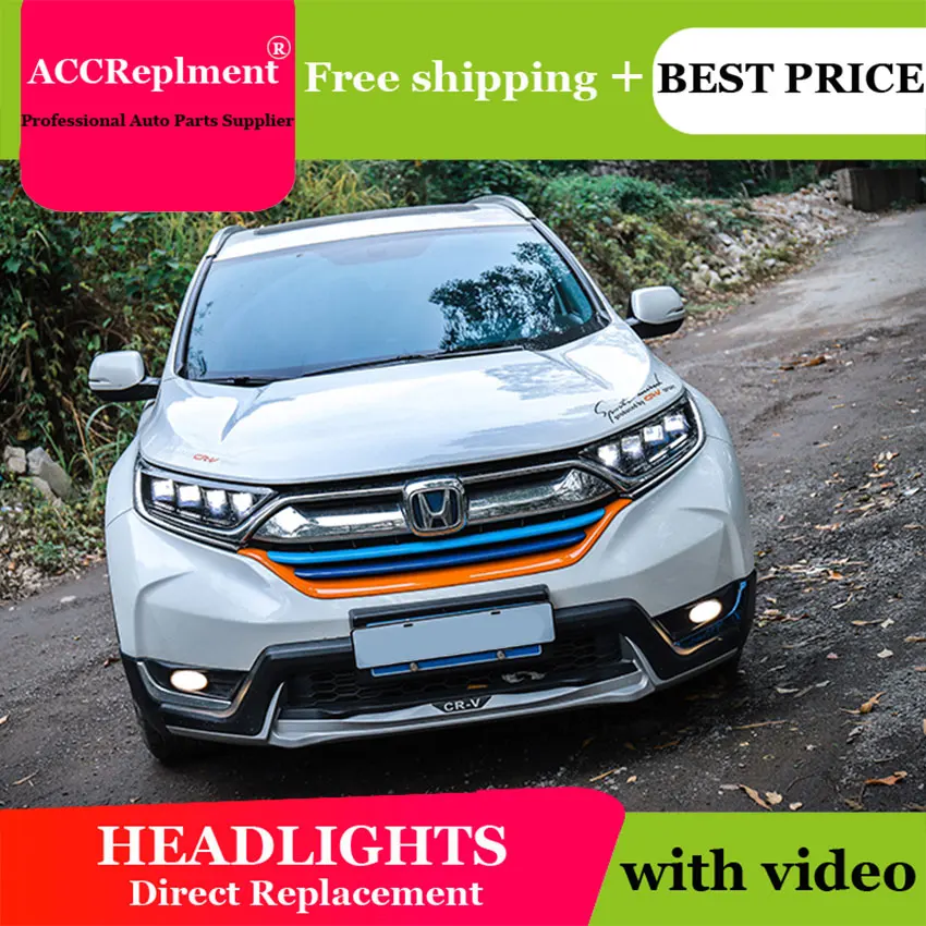 Автомобильный Стайлинг для Honda CRV светодиодный фары- светодиодный головной фонарь все светодиодный Противотуманные фары Дневные ходовые огни
