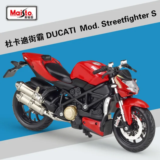 Maisto 1:18 16 styles Ducati Hypermotard original authorized simulation alloy motorcycle model toy car gift collection MOD.Streetfighter S