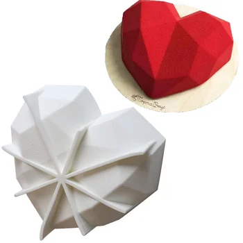 

Creative Cake Making Mould Diamond Shape Silicone Baking Molds DIY Handmade Love Heart Decorating Tools