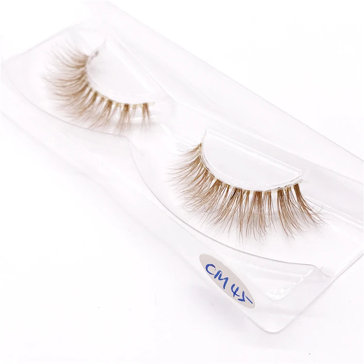 CM45 New color 3D luxury mink lashes wholesale natural long individual thick fluffy colorful false eyelashes Makeup Extension Tools - Цвет: CM45