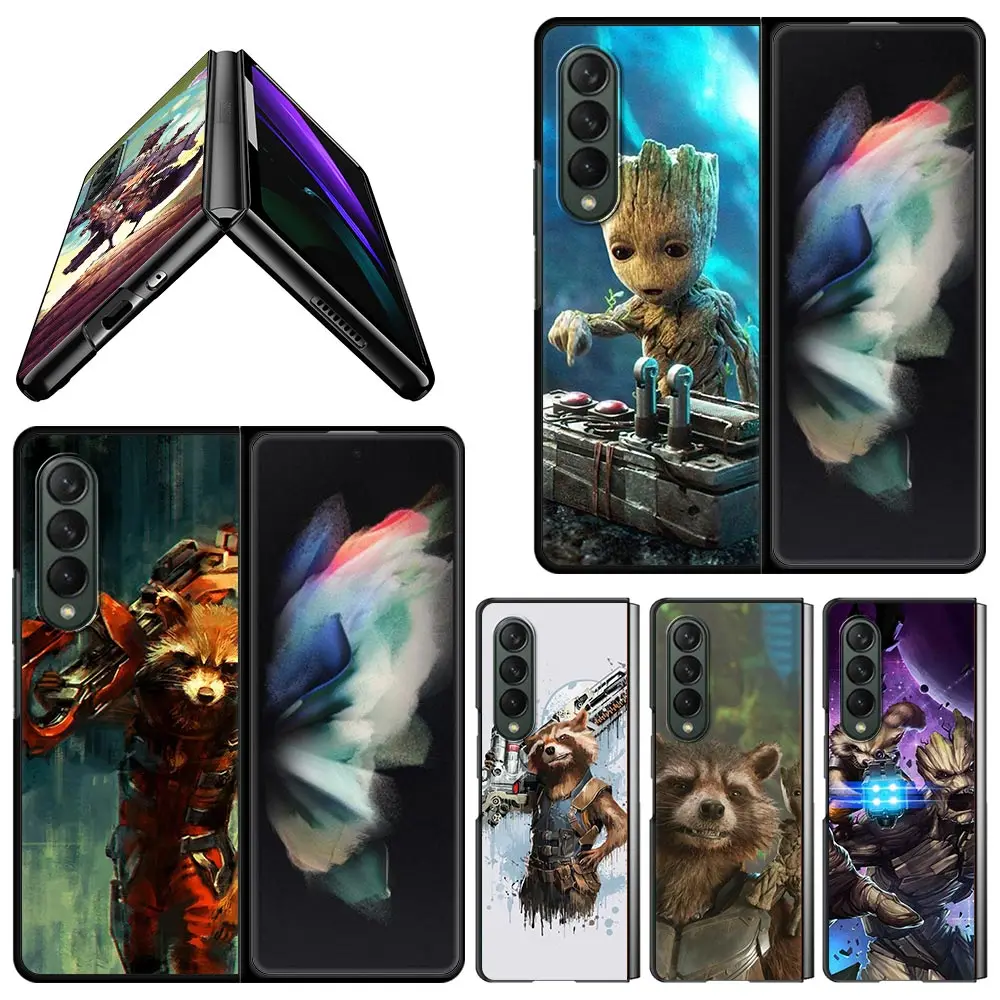 Чехол для смартфона Samsung Z Fold3 жесткий чехол черного цвета Galaxy zfold3 Fold 3 с принтом