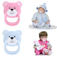 1PC Neue Dummy Schnuller Für Reborn Baby Puppen Nette Lustige Mit Internen Magnet Zubehör unsere generation puppe brinquedos menina(China)