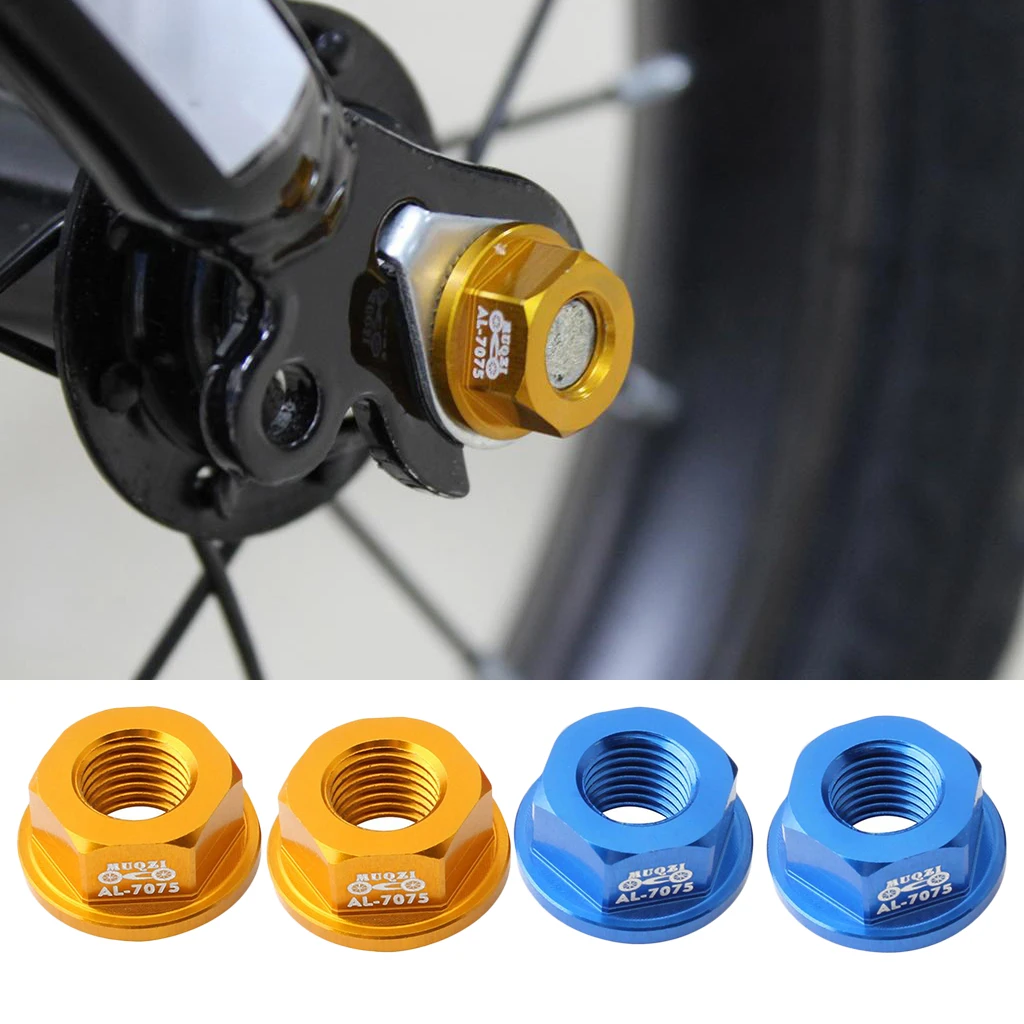 4 Pairs Kids  Hubs Nut M10 Folding Balance Bike Wheel Hubs Axle Nuts