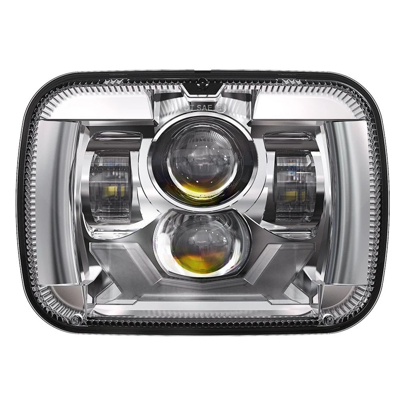 Full LED Hi+Low 7x6 Headlights+Corner+Bumper Signals For 97-01 Jeep Cherokee XJ 