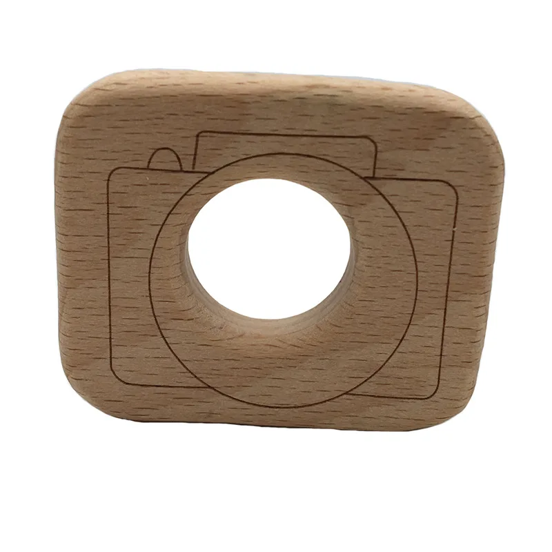1pcs Infant Baby Teether Beech Wood Teethers Animal Shape Wood Baby Toy Teething Accessories Kid Teething Pendant Nursing Holder - Цвет: C818