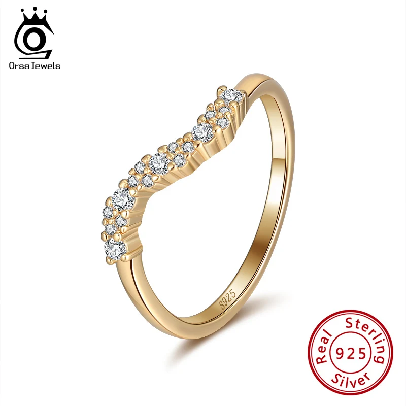 ORSA JEWELS кольцо из стерлингового серебра 925 пробы Золотое необычное дизайнерское