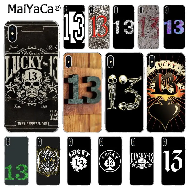 Чехол для телефона lucky number 13 iphone 11 12 Pro 11Pro Max 8 7 6 6S Plus X XS MAX 5 5S SE XR|Бамперы| |