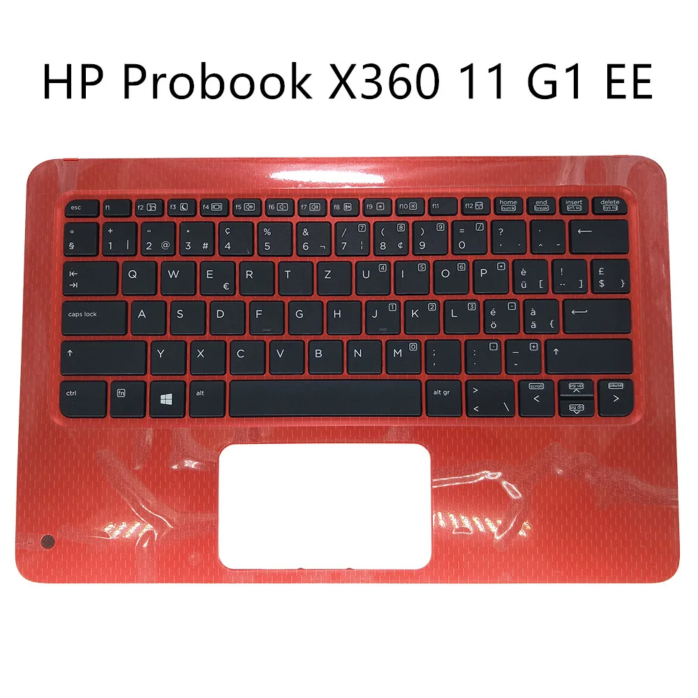 Клавиатура для ноутбука HP Probook X360 11 G1 EE RU Русский SW Swiss TR Турция черный kb красный