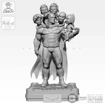 

1/24 75MM Resin Figure Kits Superman Family Resin Soldier model self-assembled