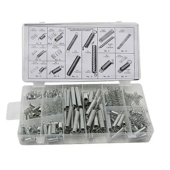 

200pcs With Storage Box Accessories Extension And Compression Coil Portable Hardware Tool Spring Set Metal Steel Assorted