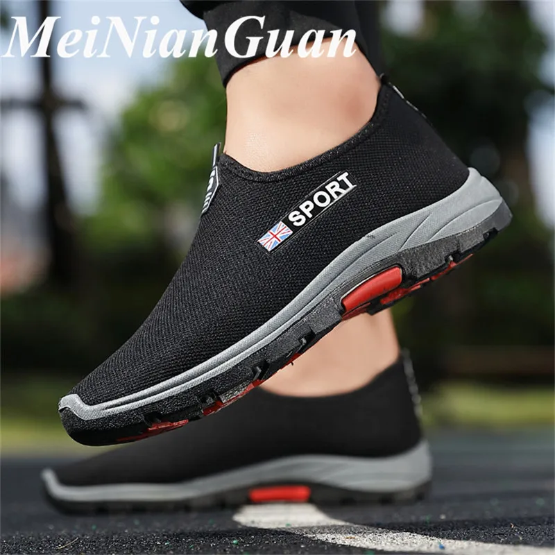 Summer Shoes Sneakers Men Super-Light Big-Size Mens Fashion Slip-On Man Mens Round-Toe
