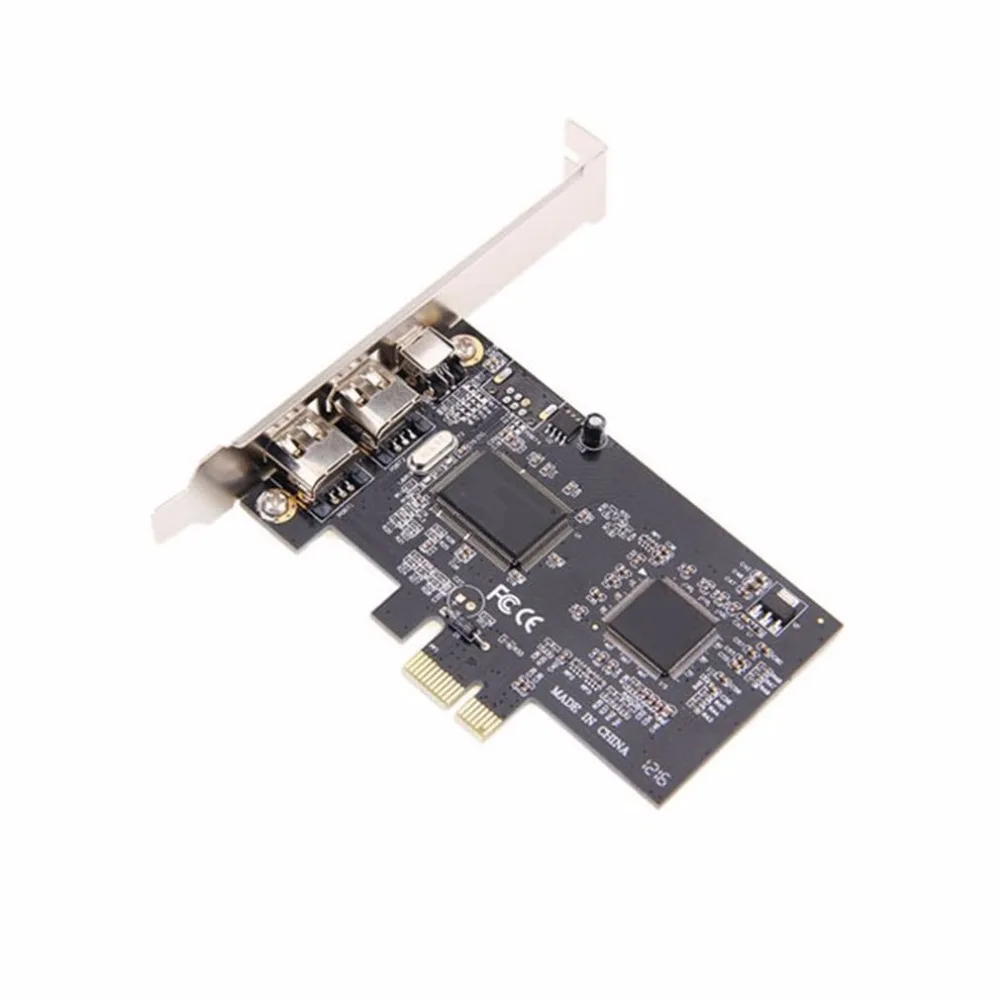 3 порт PCI Express PCI-E FireWire 1394a ieeee1394 внешний контроллер карты для Windows XP/Vista/7 32/64 бит с кабель FireWire