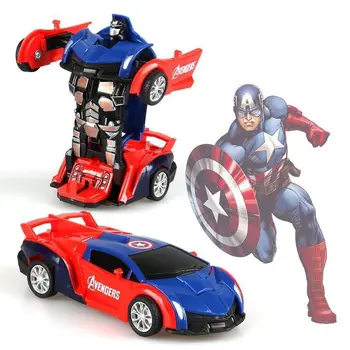 

Children's toy car collision deformation toy car collision deformation robot inertia Marvel US team spiderman small toy