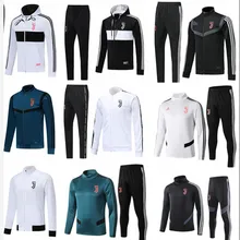 Тренировочная куртка, пальто с бесплатной нашивкой, новая футбольная Джерси для взрослых, Роналдо 19 20, футбольная рубашка, куртка, комплект, Футбольная майка
