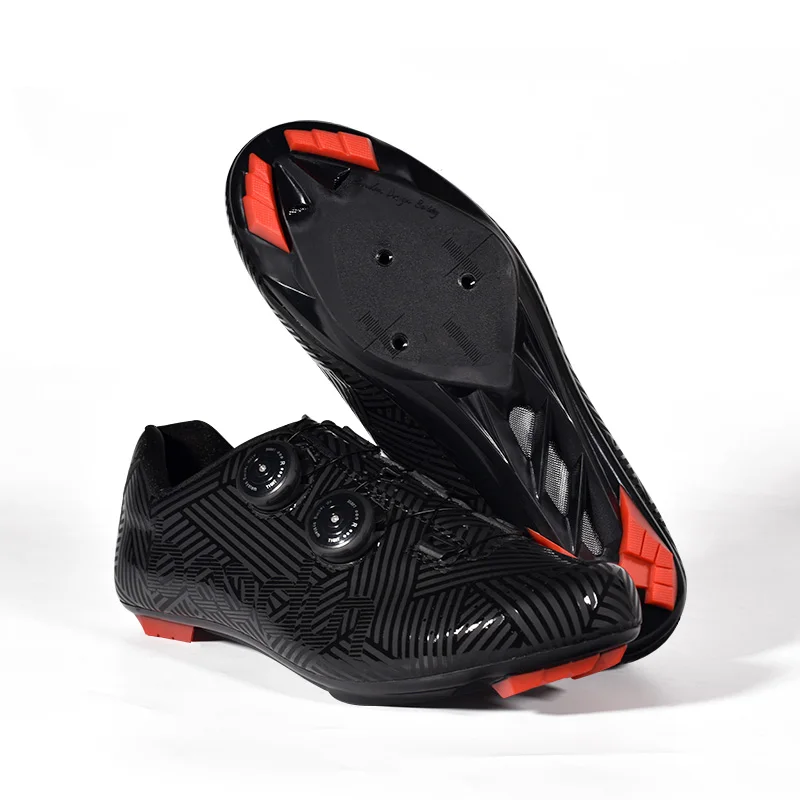 Black road shoes Boodun мужские кроссовки MTB велосипед самоблокирующаяся обувь дышащая противоскользящая уличная спортивная обувь дорожная обувь для велоспорта - Цвет: Black road shoes