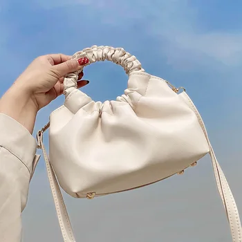 

2020 New Women Bag Cloud Bag Leather Madame Bag Shoulder Slant Dumpling Bag Ladies Handbag Evening Party Clutch Messenger Bag