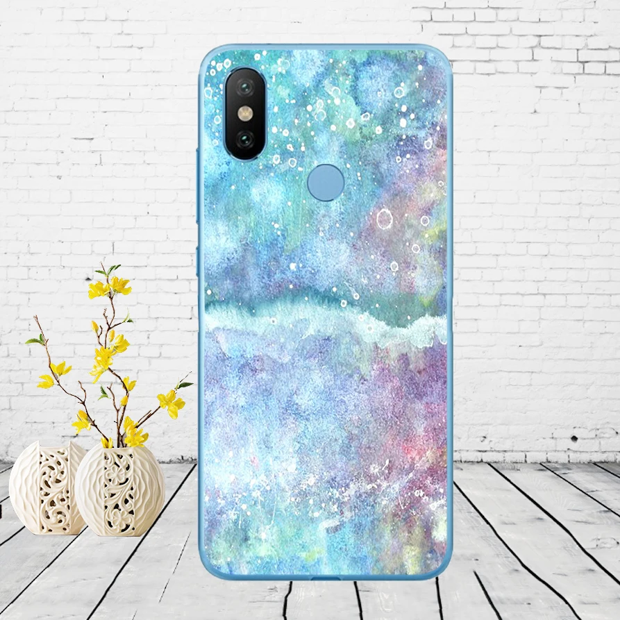 6 106DD кристаллы кварца Розовый Фиолетовый Aqua space Мягкий силиконовый чехол для Xiao mi Red mi 6 6a mi 8 a2 lite note 5 6 pro 7 Case - Цвет: 6