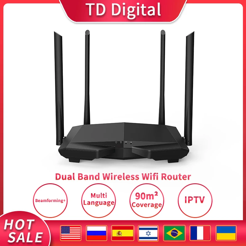 Беспроводной Wi Fi роутер GLC6 двухдиапазонный AC1200 2 4G/5 0 GHz ретранслятор