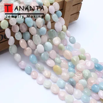 

8-10MM Mixed Color Morganite Irregular Beads Natural Stone Loose Spacer Beads For Jewelry Making DIY Necklace Bracelet Earrings