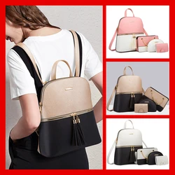 Women's Backpack single-shoulder diagonal Shoulder bag designer Luxury 2020 PU leather 4 PCS Crossbody Clutch Purse Wallet Ladie