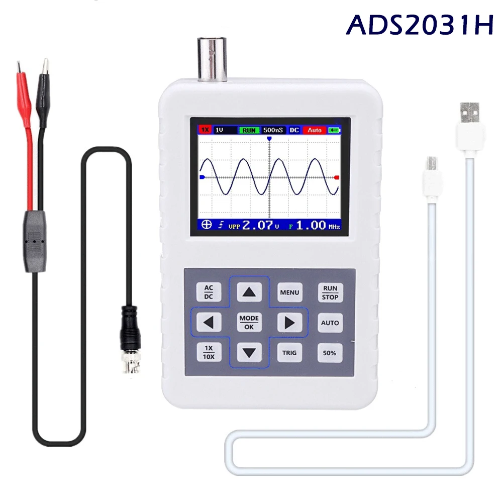 ADS2031H ADS2050H ADS2031H Ручной осциллограф Высокая точность портативный 2,4 дюймовый ЖК-экран - Цвет: ADS2031H
