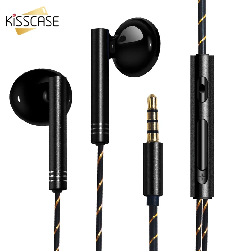 Наушники KISSCASE наушники 3 5 мм с микрофоном музыкальная стереогарнитура басами