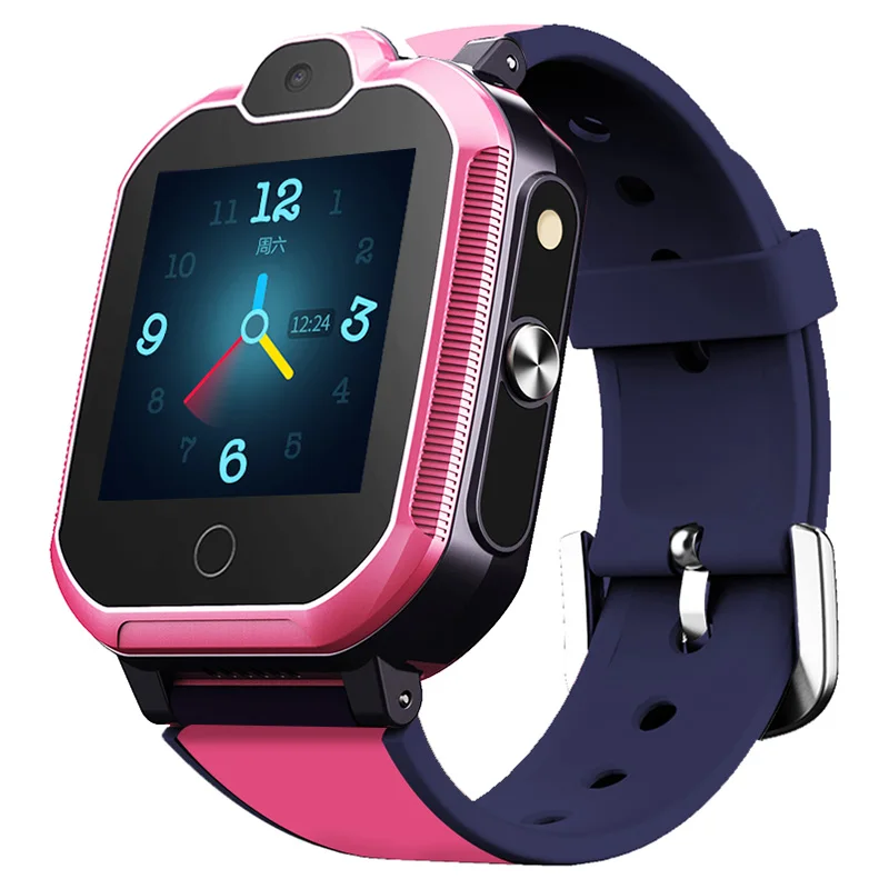 4G Kids Watch Pink S6 Детские Смарт-часы водонепроницаемые 4G gps wifi LBS трекер телефон часы SOS видео звонок для детей анти-потеря монитор Детские умные часы - Цвет: 4G Kids Watch Pink