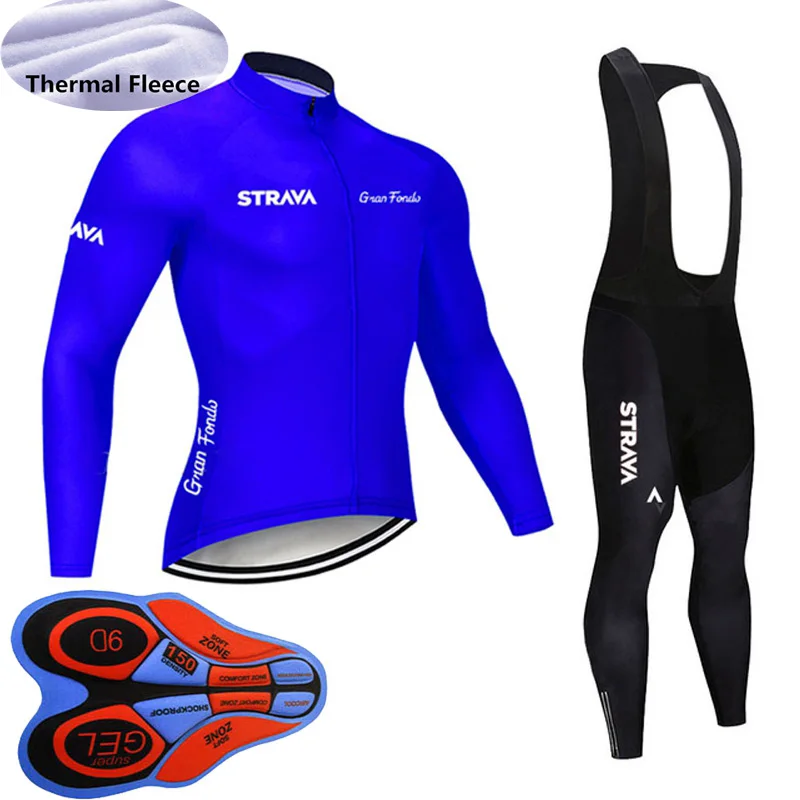 Northwave STRAVA Зимняя Теплая Флисовая велосипедная Джерси для мужчин с длинным рукавом комплект ropa ciclismo hombre MTB велосипед велосипедная одежда S63 - Цвет: Q11