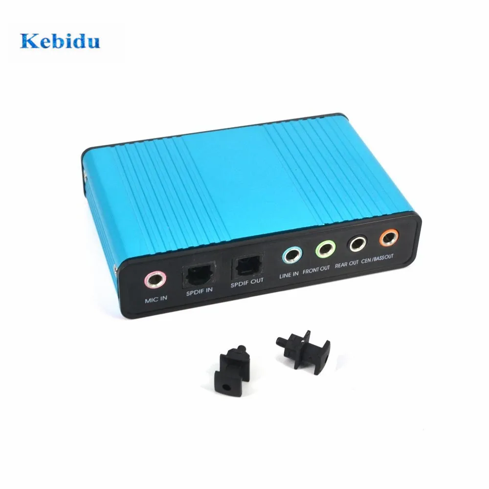 Звуковая карта Kebidu USB 2 0 6 канальная оптическая внешняя звуковая 5 1 контроллер SPDIF